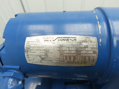 Turbo Systems 14"W x 8' 8"L Chip Conveyor 12"Steel Belt 60" Infeed 38"H 230/460V
