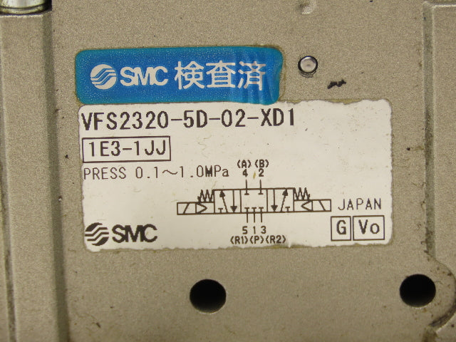 SMC VFS2320-5D-02-XD1 Pneumatic 5 Station Manifold Bank w 3 Solenoid Valves