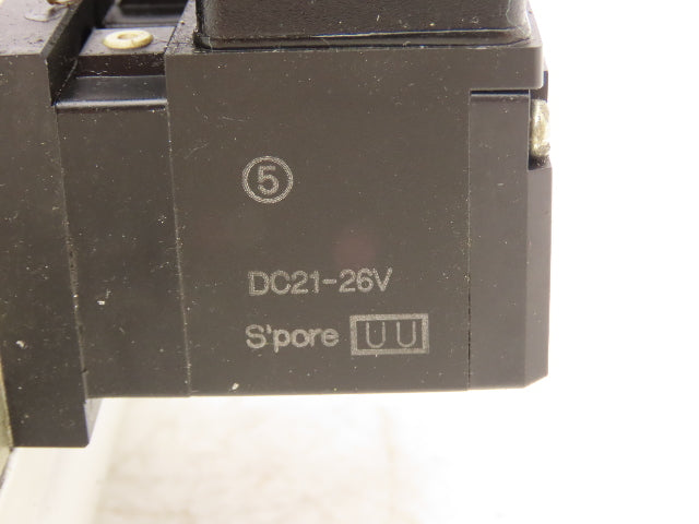 SMC VFS2320-5D-02-XD1 Pneumatic 5 Station Manifold Bank w 3 Solenoid Valves