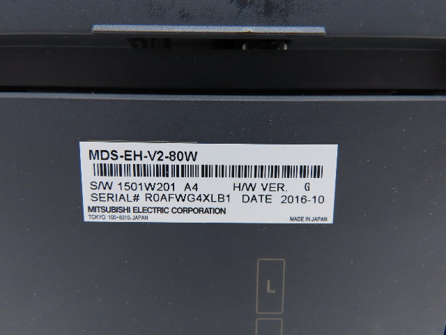 Mitsubishi MDS-EH-V2-80W 2-Axis AC Servo Drive Unit 7.0kW 21A 3ph 323V HW Ver G
