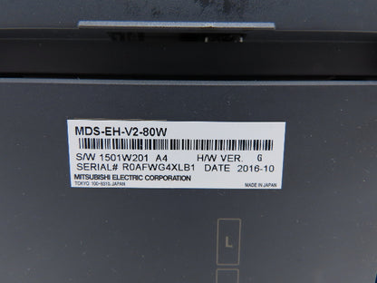 Mitsubishi MDS-EH-V2-80W 2-Axis AC Servo Drive Unit 7.0kW 21A 3ph 323V HW Ver G