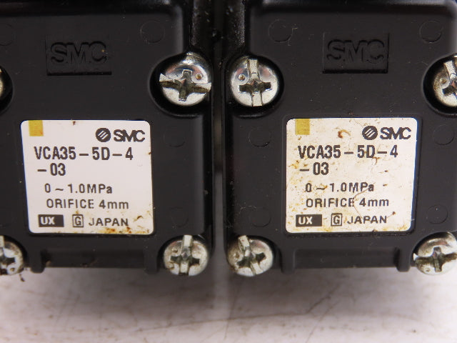 SMC VCA35-5D-4-03 Pneumatic Solenoid Valves 2 Port Compact 24VDC Modular 2 Valve
