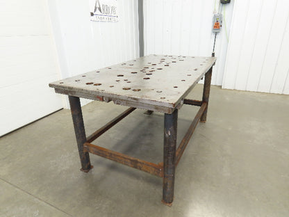3" Solid Steel Fabrication Welding Table Jig Layout 74x40" Holdfast Holes