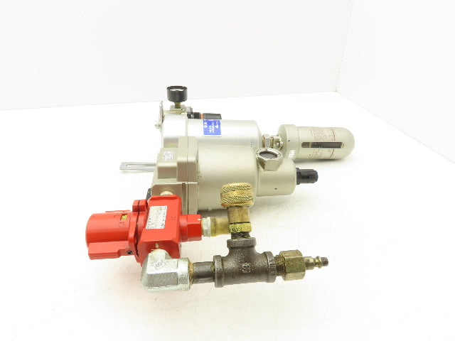 SMC AM350C-03BD Filtration System Water Mist & Oil Removal Lockout & Regulator