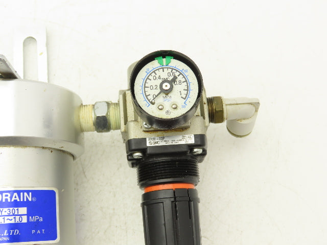 SMC AM350C-03BD Filtration System Water Mist & Oil Removal Lockout & Regulator