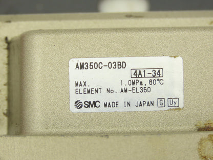 SMC AM350C-03BD Filtration System Water Mist & Oil Removal Lockout & Regulator