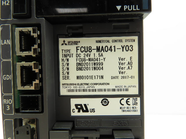 Mitsubishi FCU8-MA041-Y03 Numerical Control Unit 24VDC 1.5A Input HW Ver E