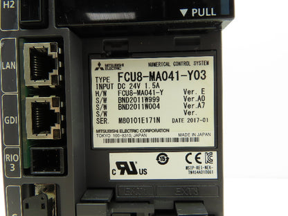 Mitsubishi FCU8-MA041-Y03 Numerical Control Unit 24VDC 1.5A Input HW Ver E
