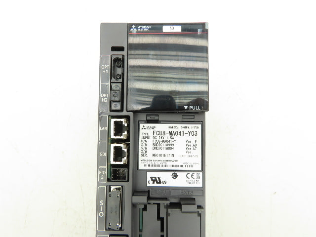 Mitsubishi FCU8-MA041-Y03 Numerical Control Unit 24VDC 1.5A Input HW Ver E