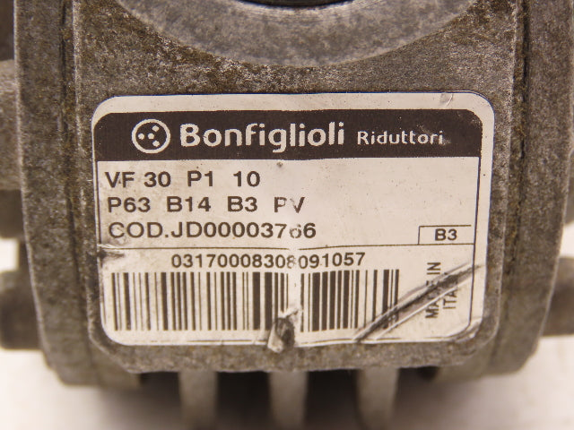 Bonfiglioli BN63B4 Gearmotor .21kw 10:1 Ratio 230/480V Hollow Shaft VF30P110