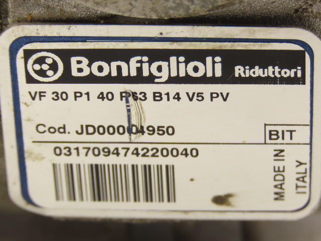 Bonfiglioli BN63A2 Gearmotor .21kw 40:1 Ratio 230/480V Hollow Shaft VF30P140P63