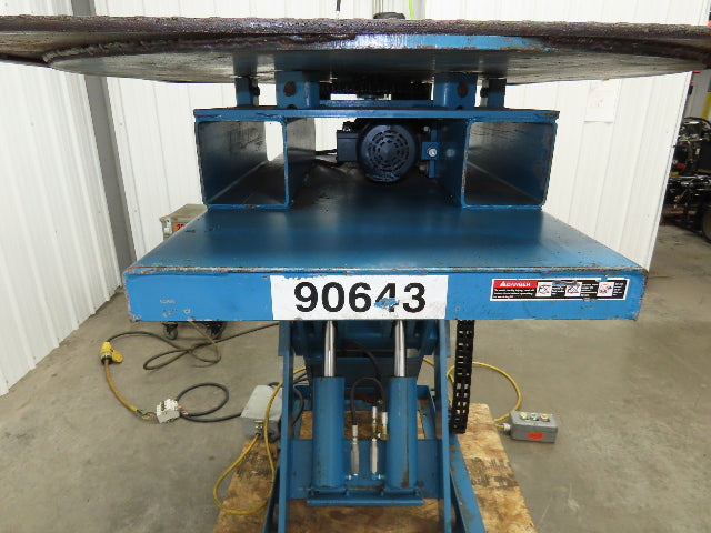 Advanced Hydraulic Lift Table 5300lbs 48x48" Power Swivel Top 230V 36" Travel