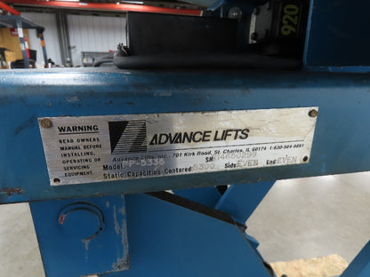 Advanced Hydraulic Lift Table 5300lbs 48x48" Power Swivel Top 230V 36" Travel
