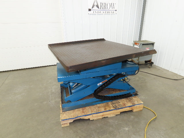 Advanced Hydraulic Lift Table 5300lbs 48x48" Power Swivel Top 230V 36" Travel