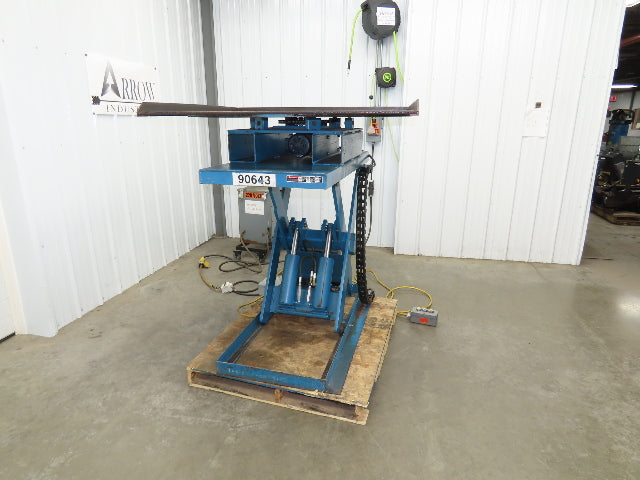 Advanced Hydraulic Lift Table 5300lbs 48x48" Power Swivel Top 230V 36" Travel