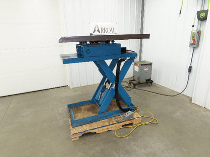 Advanced Hydraulic Lift Table 5300lbs 48x48" Power Swivel Top 230V 36" Travel
