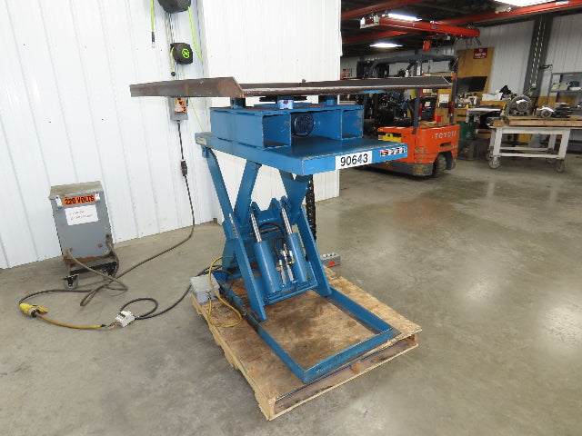 Advanced Hydraulic Lift Table 5300lbs 48x48" Power Swivel Top 230V 36" Travel