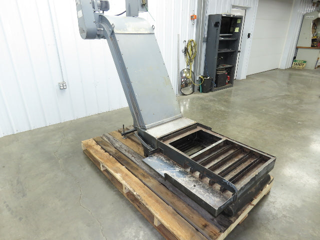 Enomoto MA-400H 23"x 7' 4"L Chip Conveyor 20"Belt 41"Infeed 47-52"H 230V 3PH