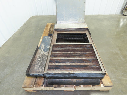 Enomoto MA-400H 23"x 7' 4"L Chip Conveyor 20"Belt 41"Infeed 47-52"H 230V 3PH