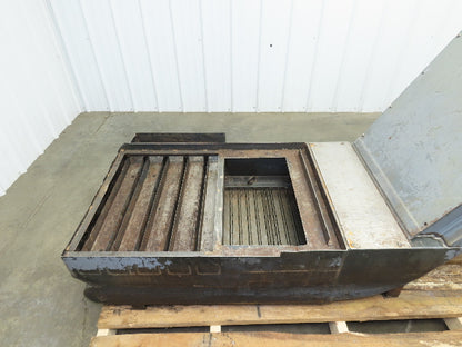 Enomoto MA-400H 23"x 7' 4"L Chip Conveyor 20"Belt 41"Infeed 47-52"H 230V 3PH