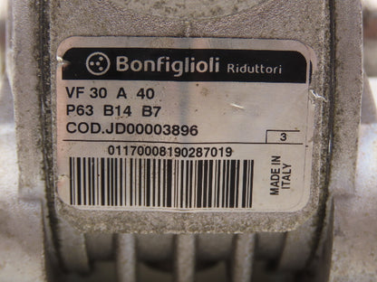 Bonfiglioli BN63B4 Gearmotor .21kw 40:1 Ratio 230/480V Hollow Shaft