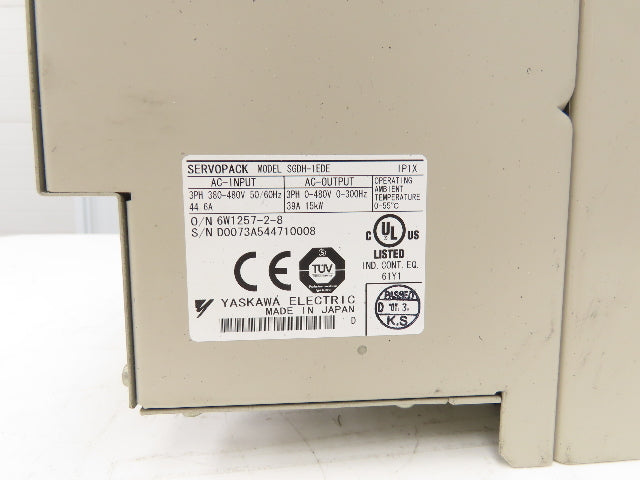 Yaskawa SGDH1EDE Servopack 15kW Servo Amplifier Drive 380-480V In 0-480V Out 3Ph