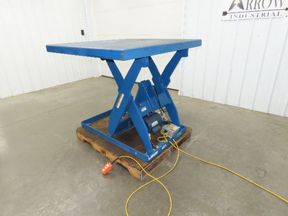 Vestil Hydraulic Scissor Lift Table 2000lb 48"x48" Top 36" Travel 480V 3Ph