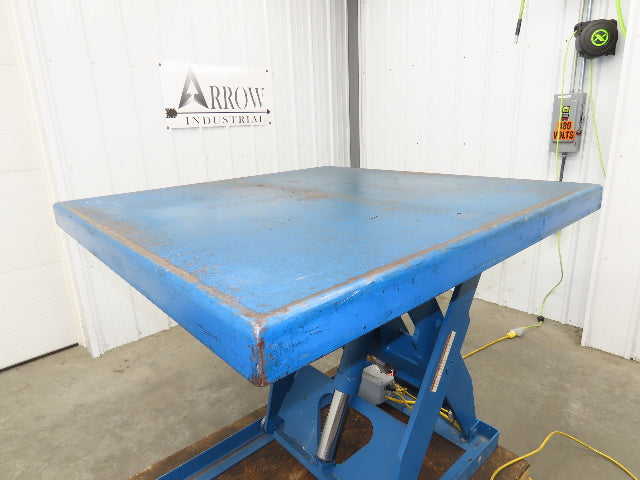 Vestil Hydraulic Scissor Lift Table 2000lb 48"x48" Top 36" Travel 480V 3Ph