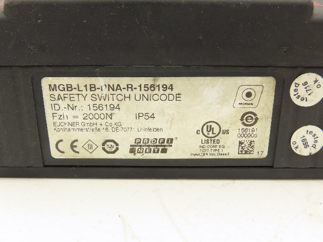 Euchner MGB-L1B-PNA-R-156194 Guard Locking/Guard-Lock-Monitoring System W Handle