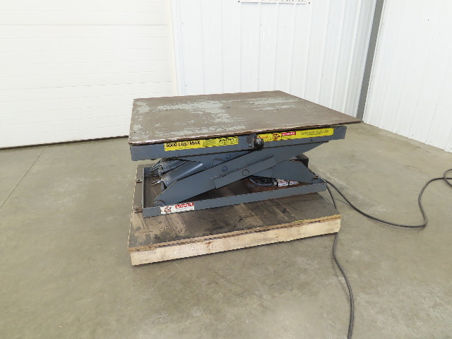 Pentalift Hydraulic Lift Table 5500lbs 48" X 42" Swivel Top 36" Travel 120 Volt