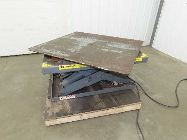 Pentalift Hydraulic Lift Table 5500lbs 48" X 42" Swivel Top 36" Travel 120 Volt