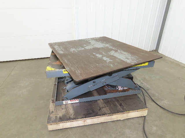Pentalift Hydraulic Lift Table 5500lbs 48" X 42" Swivel Top 36" Travel 120 Volt