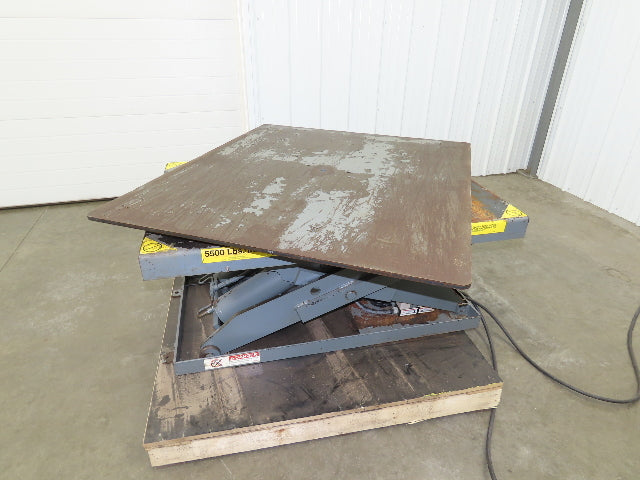 Pentalift Hydraulic Lift Table 5500lbs 48" X 42" Swivel Top 36" Travel 120 Volt