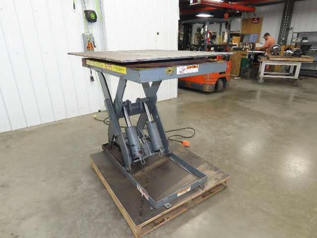 Pentalift Hydraulic Lift Table 5500lbs 48" X 42" Swivel Top 36" Travel 120 Volt