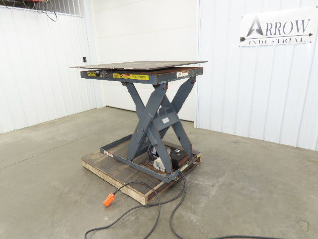 Pentalift Hydraulic Lift Table 5500lbs 48" X 42" Swivel Top 36" Travel 120 Volt