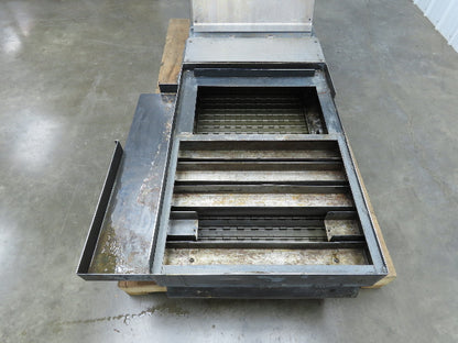 Enomoto MA-400H 23"x 7' 4"L Chip Conveyor 20"Belt 41"Infeed 47-52"H 230V 3PH