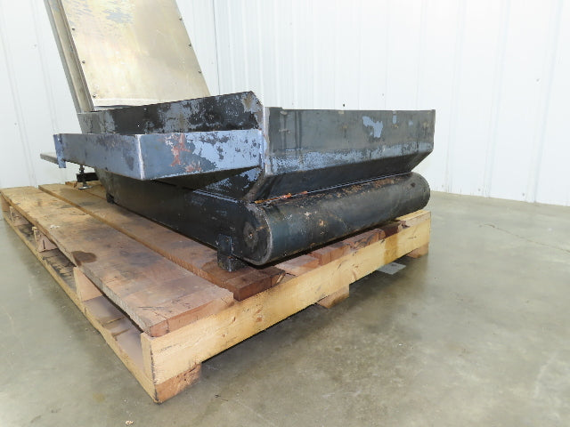 Enomoto MA-400H 23"x 7' 4"L Chip Conveyor 20"Belt 41"Infeed 47-52"H 230V 3PH