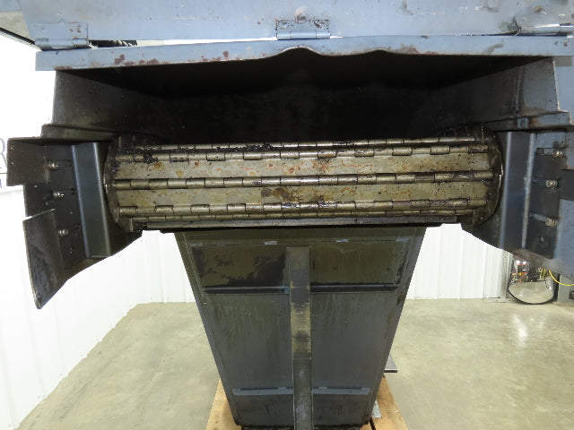 Enomoto MA-400H 23"x 7' 4"L Chip Conveyor 20"Belt 41"Infeed 47-52"H 230V 3PH