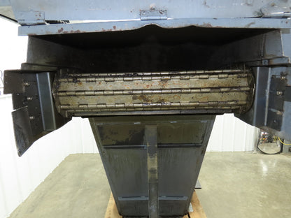 Enomoto MA-400H 23"x 7' 4"L Chip Conveyor 20"Belt 41"Infeed 47-52"H 230V 3PH