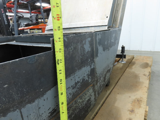 Enomoto MA-400H 23"x 7' 4"L Chip Conveyor 20"Belt 41"Infeed 47-52"H 230V 3PH