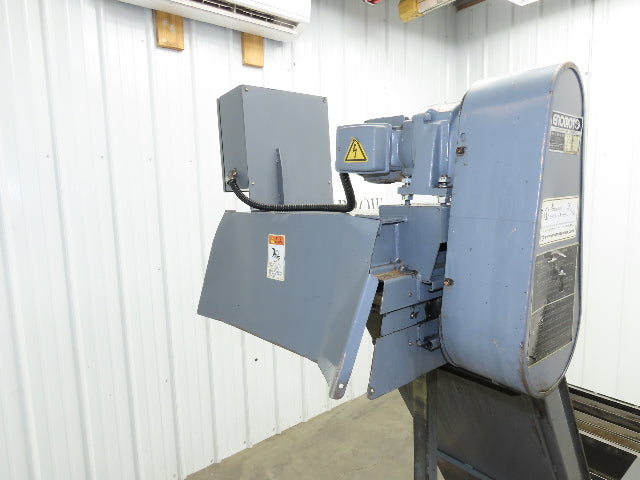 Enomoto MA-400H 23"x 7' 4"L Chip Conveyor 20"Belt 41"Infeed 47-52"H 230V 3PH