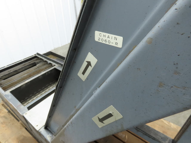 Enomoto MA-400H 23"x 7' 4"L Chip Conveyor 20"Belt 41"Infeed 47-52"H 230V 3PH