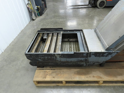 Enomoto MA-400H 23"x 7' 4"L Chip Conveyor 20"Belt 41"Infeed 47-52"H 230V 3PH