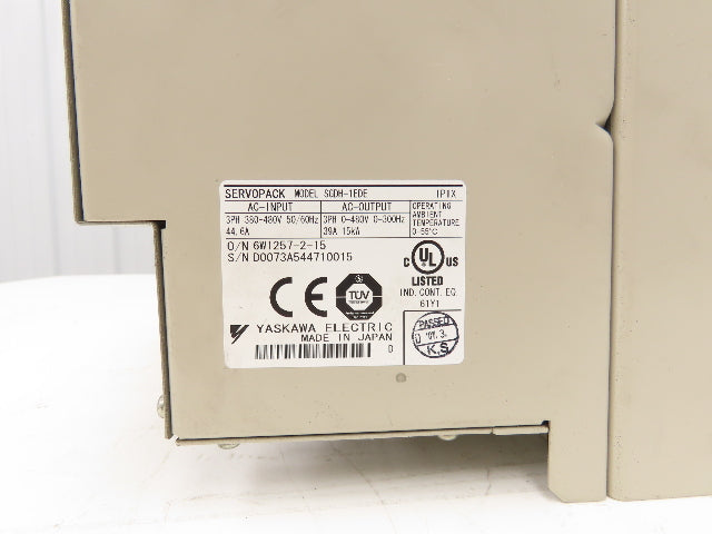 Yaskawa SGDH1EDE Servopack Servo Amplifier Drive 15kW 380-480V In 0-480V Out 3Ph