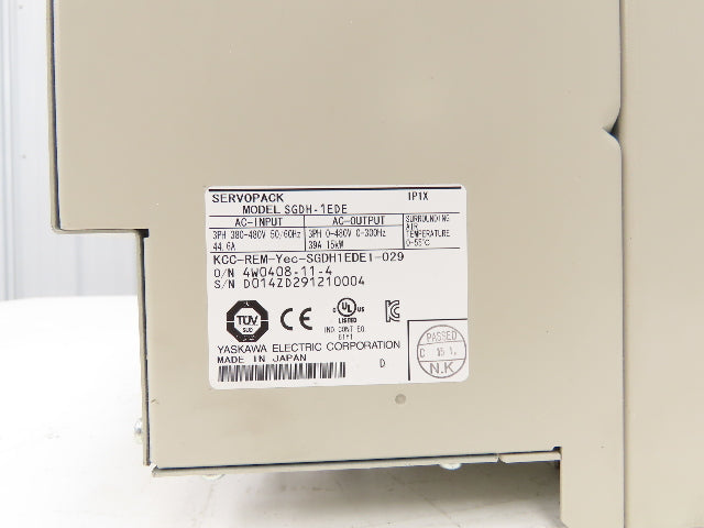 Yaskawa SGDH1EDE Servopack Servo Drive Amplifier 15kW 380-480V In 0-480V Out 3Ph
