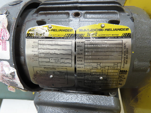 New York Size 126 Blower Centrifugal Fan 715CFM 12" Wheel 8" Inlet 1Hp 460V 3Ph