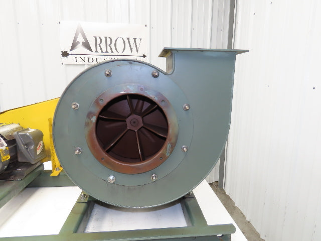 New York Size 126 Blower Centrifugal Fan 715CFM 12" Wheel 8" Inlet 1Hp 460V 3Ph