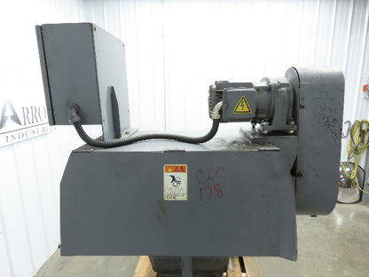Enomoto MA-400H 23"x 7' 4"L Chip Conveyor 20"Belt 41"Infeed 47-52"H 230V 3PH