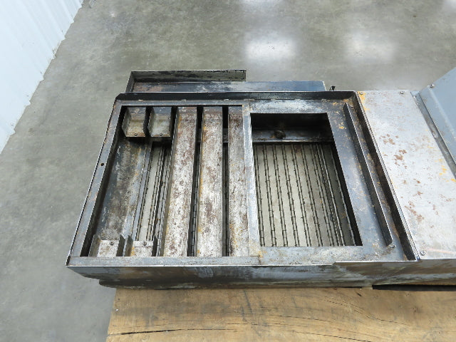 Enomoto MA-400H 23"x 7' 4"L Chip Conveyor 20"Belt 41"Infeed 47-52"H 230V 3PH