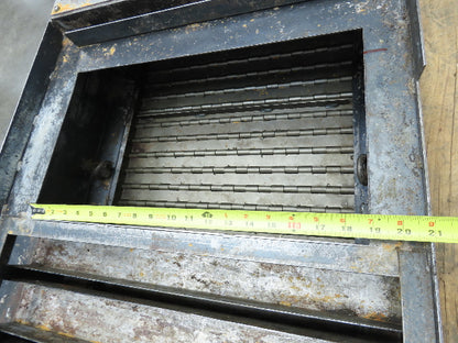 Enomoto MA-400H 23"x 7' 4"L Chip Conveyor 20"Belt 41"Infeed 47-52"H 230V 3PH